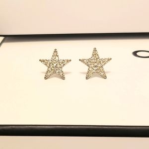 Vintage Golden Pave Star Earrings